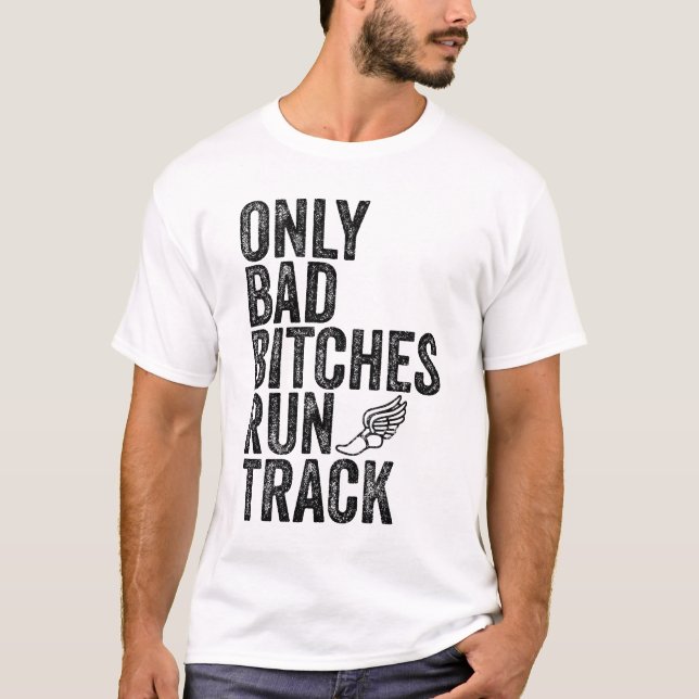 Nur schlechte Hündchen führen auf sonniger Strecke T-Shirt (Vorderseite)
