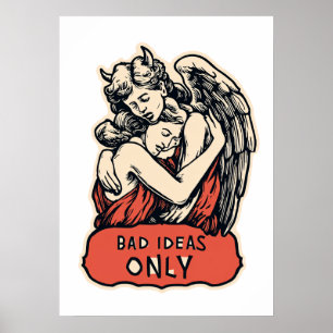Nur schlechte Ideen - Vintage Gothic Poster
