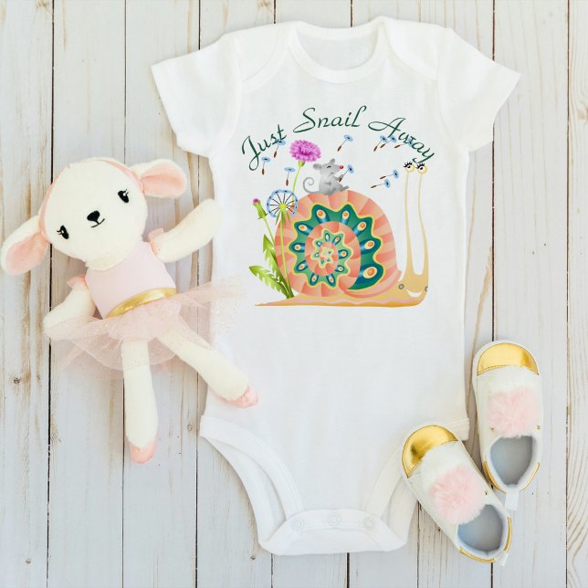 Nur Schnecke weg Niedliche Schnecke Baby Strampler (Von Creator hochgeladen)