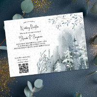 Nur Schneewald Winter Hochzeit Empfang