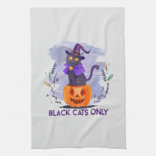 Nur schwarze Katze Geschirrtuch