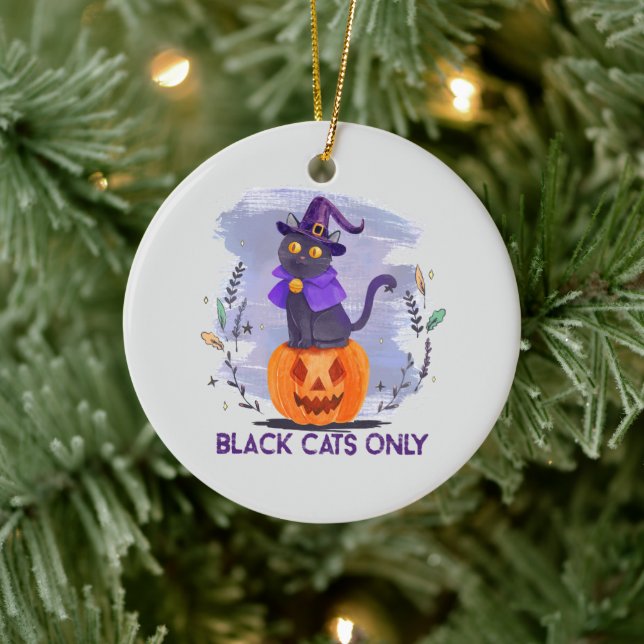 Nur schwarze Katze Keramik Ornament (Baum)