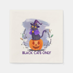 Nur schwarze Katze Serviette