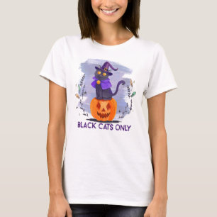 Nur schwarze Katze T-Shirt