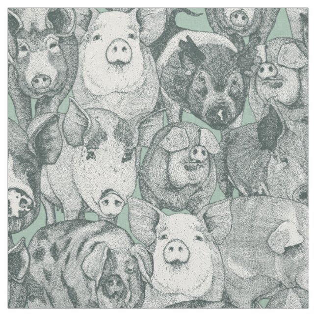 nur Schweine Balsam Enteneier Stoff (Muster)