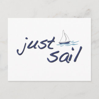 Nur segeln postkarte