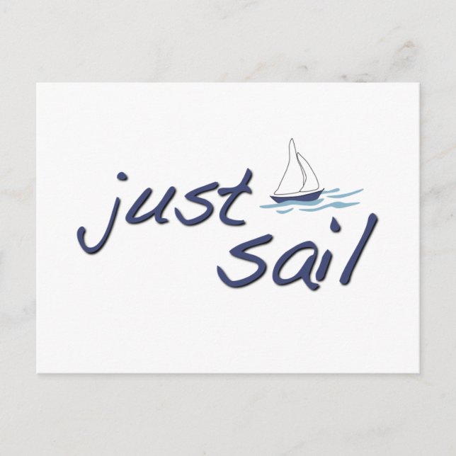 Nur segeln postkarte (Vorderseite)