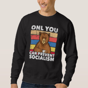 Nur Sie können das sozialistische Camping Vintag v Sweatshirt