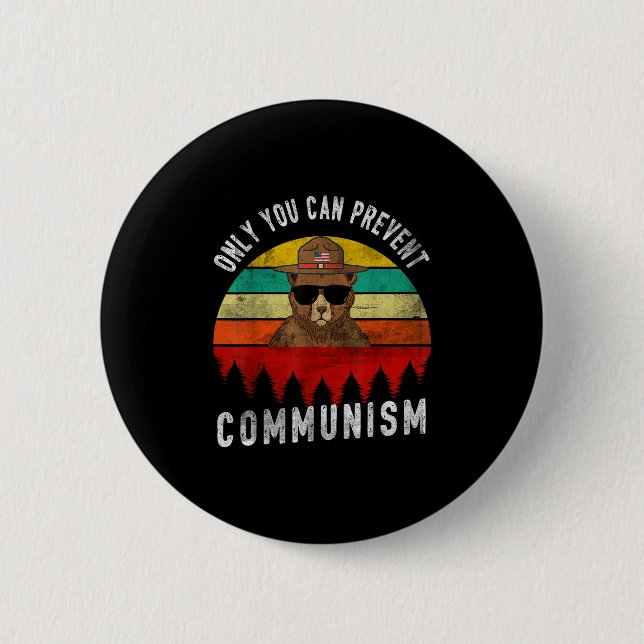 Nur Sie können den Kommunismus der russischen Bäre Button (Vorderseite)
