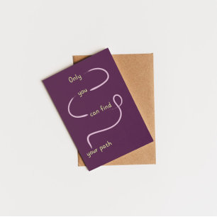 Nur Sie können Ihren Pfad inspirierend Angebot fin Postkarte