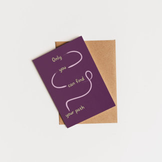 Nur Sie können Ihren Pfad inspirierend Angebot fin Postkarte