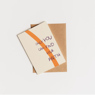 Nur Sie können Ihren Pfad inspirierend Angebot fin Postkarte