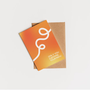 Nur Sie können Ihren Pfad inspirierend Angebot fin Postkarte