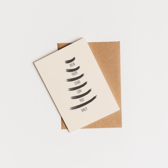 Nur Sie können Ihren Pfad inspirierend Angebot fin Postkarte (Von Creator hochgeladen)