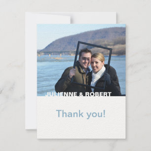 Nur Sie Moderne Foto Wedding Vielen Dank Dankeskarte