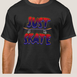 Nur Skate Skateboard Red Blue Skateboarder T-Shirt