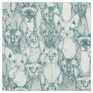 Nur Sphyx-Katzen Pinienhalblange Stoff