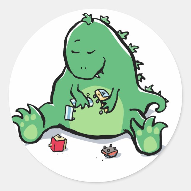 Nur spielen runder aufkleber (Vorderseite)