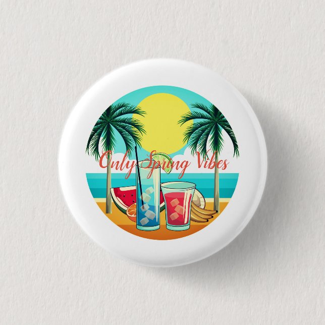 Nur Spring Vibes Button (Vorderseite)