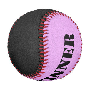 Nur Spritzer Farbe: schwarz und hellrosa Baseball