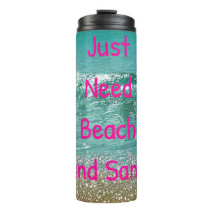 Nur Strand und Sand brauchen Thermosbecher