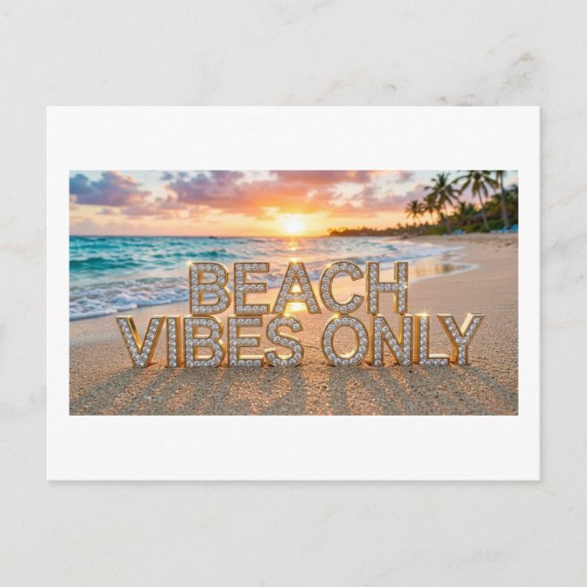Nur Strand-Vibes Postkarte (Vorderseite)