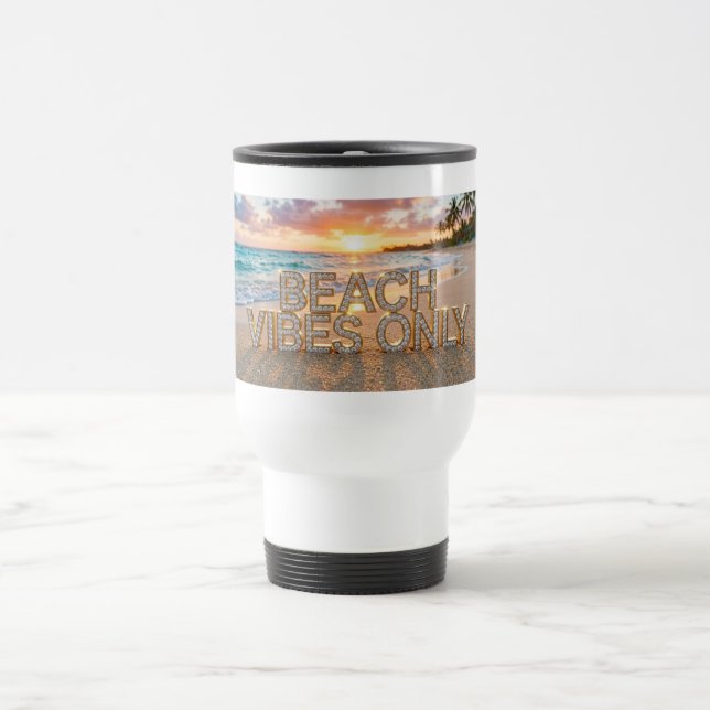 Nur Strand-Vibes-Tasse Reisebecher (Mittel)