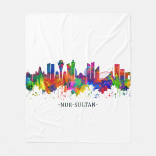 Nur-Sultan Kazakhstan Skyline Fleecedecke