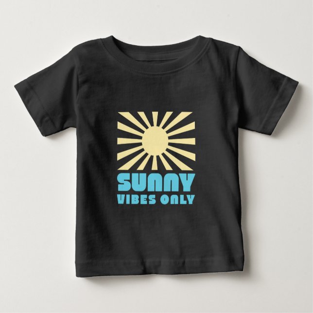 Nur Sunny Vibes - Bold Retro Sunshine Graphic Baby T-shirt (Vorderseite)