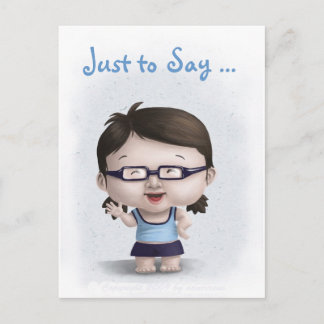 "Nur um zu sagen... Ich vermisse dich" Postkarte