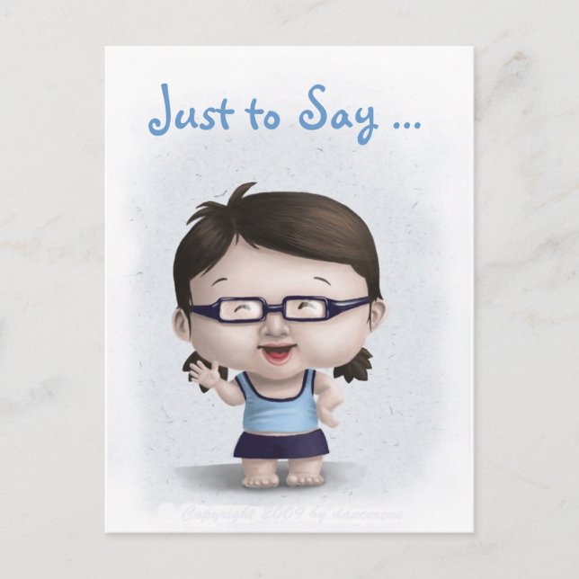 "Nur um zu sagen... Ich vermisse dich" Postkarte (Vorderseite)