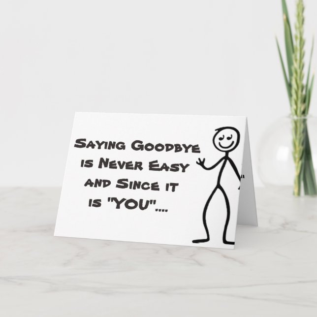 "NUR UNBEARBEITET" VERLASSEND / ICH WERDE IHNEN FE KARTE (Vorderseite)