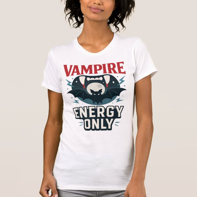 Nur Vampirenergie - Halloween  T-Shirt (Vorderseite)