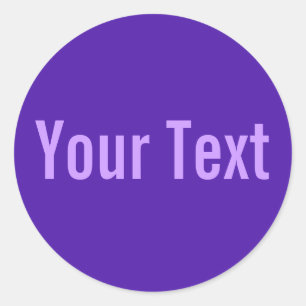 NUR Veilchen der FARBE   + Ihr Text Runder Aufkleber