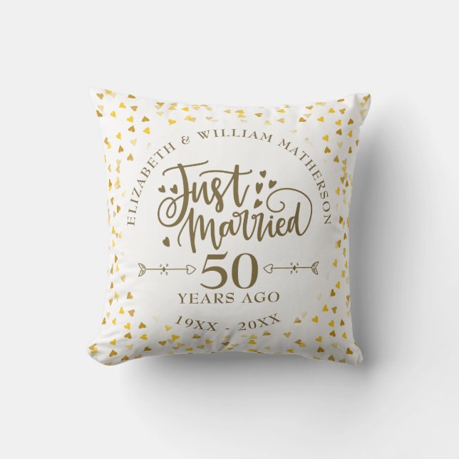 Nur verheiratet 50. Hochzeitstag Kissen (Vorderseite)