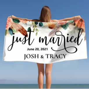 Nur verheiratet, Brautparty Geschenk, Verlobung Ge Strandtuch