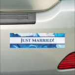 Nur verheiratet Elegant Auto Magnet<br><div class="desc">Spaß Weg,  um andere Fahrer lassen wissen,  dass jemand nur verheiratet got.Elegante und stilvolle blaue Aquarell-Design.  Es ist eine lustige Überraschung für das Ehepaar,  wenn sie auf ihren Flitterwochen wegfahren.</div>