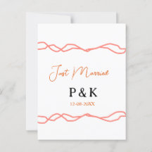 Nur verheiratet fügen Sie ein Paar Namen Datum rot