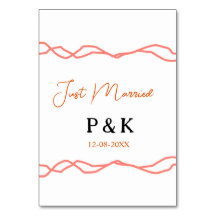 Nur verheiratet fügen Sie ein Paar Namen Datum rot