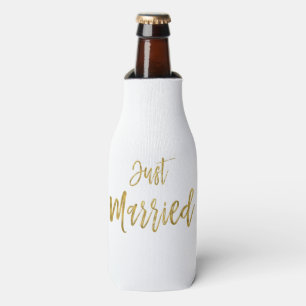 Nur verheiratet Gold Foil Geburtstagsflasche Coole Flaschenkühler