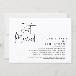 Nur verheiratet, Hochzeitsessen Party Einladung