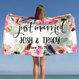 Nur verheiratet, Hochzeitsprichwörter, Foto-Prophe Strandtuch