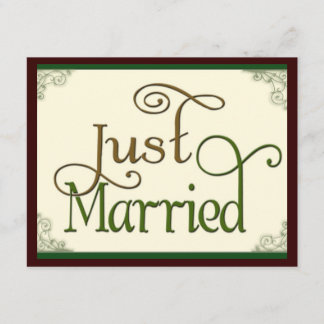 Nur verheiratet im lustigen Schriftart Ankündigung