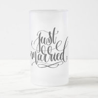 Nur verheiratet Mattierte Glass-Bier-Tasse