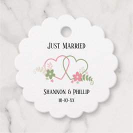 Nur verheiratet mit Braut- und Familiennamen Hochz Geschenkanhänger