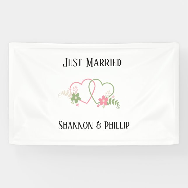Nur verheiratet mit Braut- und Großnamen Banner (Horizontal)