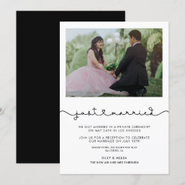 Nur verheiratet Niedliche Herzkarte Schriftart Einladung