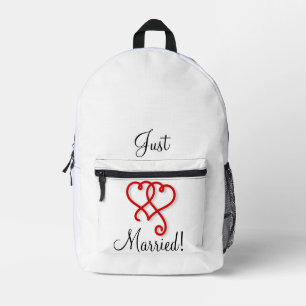 Nur verheiratet zwei miteinander verbundene Wirble Bedruckter Rucksack