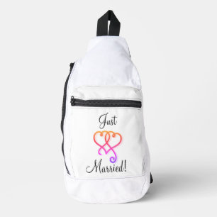 Nur verheiratet zwei miteinander verbundene Wirble Crossbody Bag