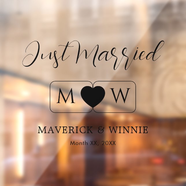 Nur verheiratete Fensterklammer für zwei Fensteraufkleber (Blatt 2)